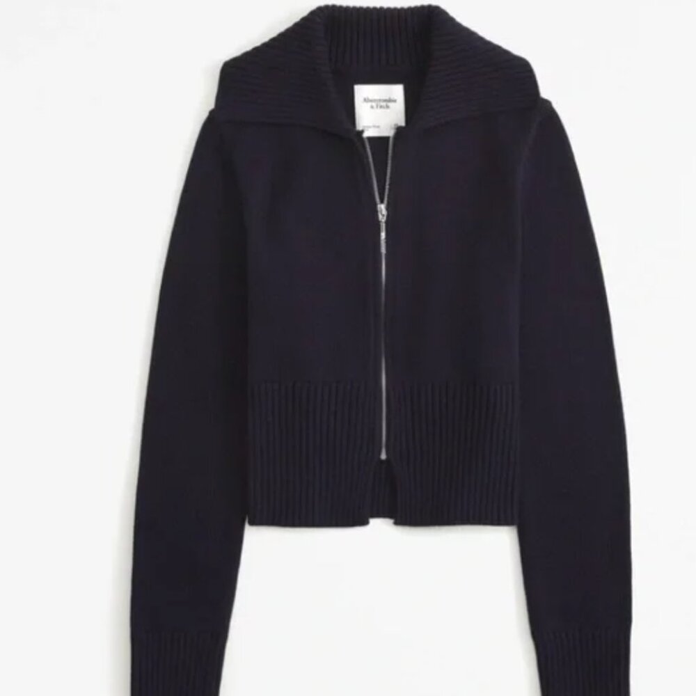 Abercrombie Collared Full-Zip Cardigan